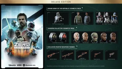 Zero Company Deluxe Edition cosmetic packs and weapon themes